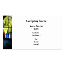 Coloured Bottles on Steps Business Card