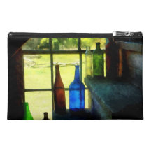 Coloured Bottles on Steps Travel Accessories Bag