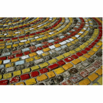 Coloured cobblestones in town of Remich, Luxembour Photo Cut Outs