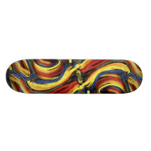 Coloured felt skateboard deck