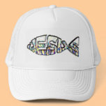 Coloured Jesus Fish Cap hats