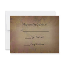 Coloured Maple Leaves Wedding RSVP Response Card