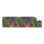 Coloured paper clips bumper stickers