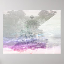 Coloured Peak Abstract Poster