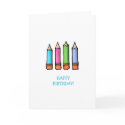 Coloured Pencils Birthday Card