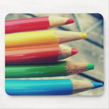 coloured pencils mouse pad