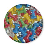 Coloured pushpins magnets