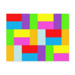 Coloured Rectangles Postcards