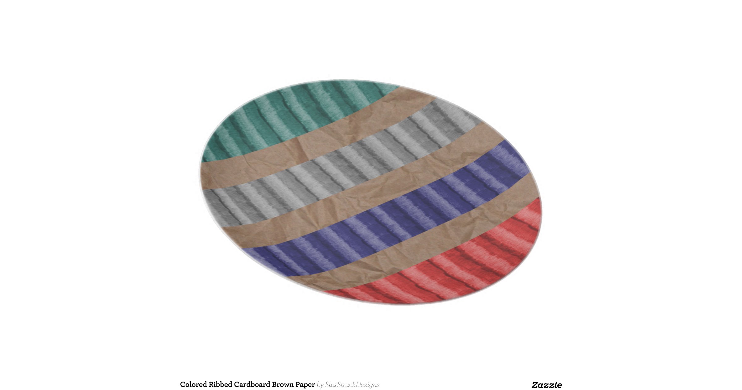 Coloured Ribbed Cardboard Brown Paper Plate Zazzle