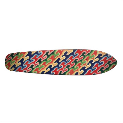 Coloured Waves Skateboard