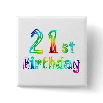 Colourful 21st Birthday Gifts Pin