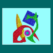 Colourful Abstract  Design postcards