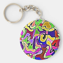 colourful abstract pattern Keychain