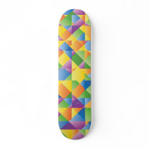 Colourful Abstract Retro Funky Skateboard