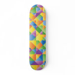 Colourful Abstract Retro Funky Skateboard