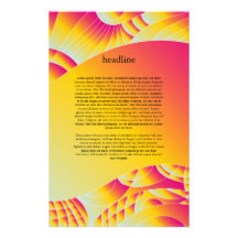 Colourful abstract shapes design personalised stationery