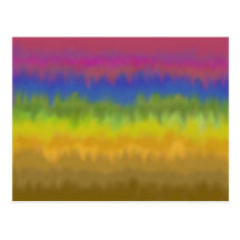 Colourful Abstract Stripes Postcard