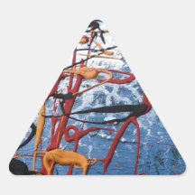 Colourful Abstract Triangle Stickers
