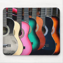 Colourful Acoustic Guitars Mousepad