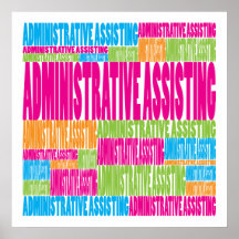 Colourful Administrative Assisting Print
