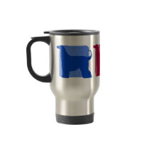 Colourful Afghan Hound Silhouettes Travel Mug