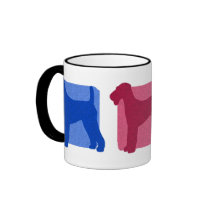 Colourful Airedale Terrier Silhouettes Mug