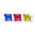 Colourful Akita Silhouettes Bumper Sticker bumper stickers