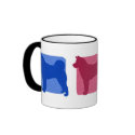 Colourful Akita Silhouettes Mug