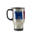 Colourful Akita Silhouettes Travel Mug