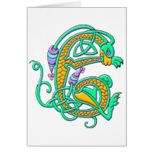 Colourful Antique Style Celtic Art Tees and GIfts Card
