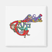 Colourful Antique Style Celtic Art Tees and GIfts Fridge Magnets