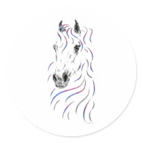 Colourful Arabian Horse Head