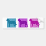Colourful Argentine Dogo Silhouettes Bumper Sticker