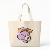 Colourful Arizona Map Gifts and Tees Tote Bags