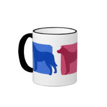 Colourful Australian Cattle Dog Silhouettes Mug