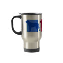 Colourful Australian Cattle Dog Silhouettes Travel mugs