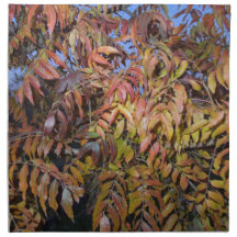 Colourful Autumn Pinnate Leaves Cloth Napkins