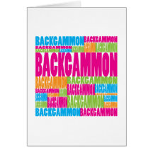 Colourful Backgammon Greeting Cards