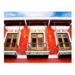 Colourful  balcony windows of San Juan, Puerto Ric Postcards