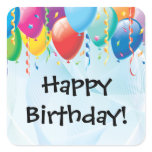 Colourful Balloons Birthday Party Sticker