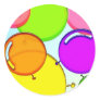 colourful balloons dancing in the air