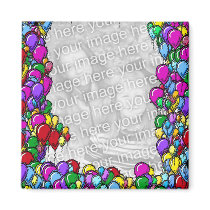 Colourful Balloons Frame Photo Template Magnet