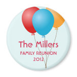 Colourful balloons summer family reunion custom magnets