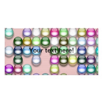 Colourful balls custom photo card