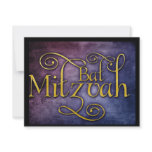 Colourful Bat Mitzvah design Personalized Announcement