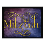 Colourful Bat Mitzvah design Personalized Announcement