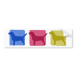 Colourful Beagle Silhouettes Bumper Sticker bumper stickers