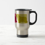 Colourful Bearded Collie Silhouettes Travel Mug