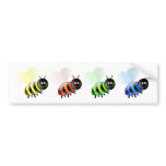 Colourful Bees Bumper Stickers
