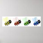 Colourful Bees posters